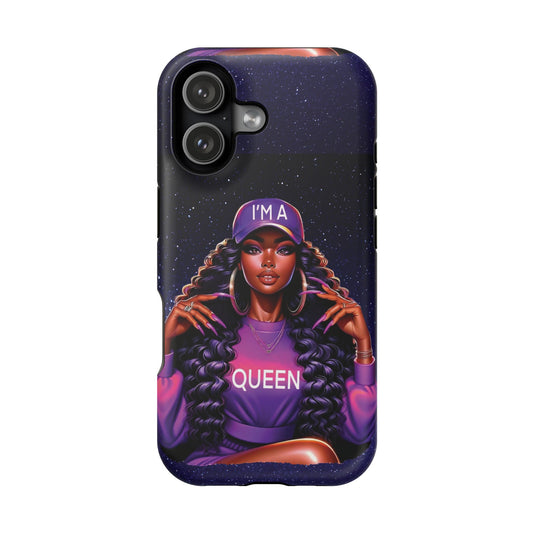 Phone Case — 'Queen' Afrocentric Magnetic Impact-Resistant Phone Case
