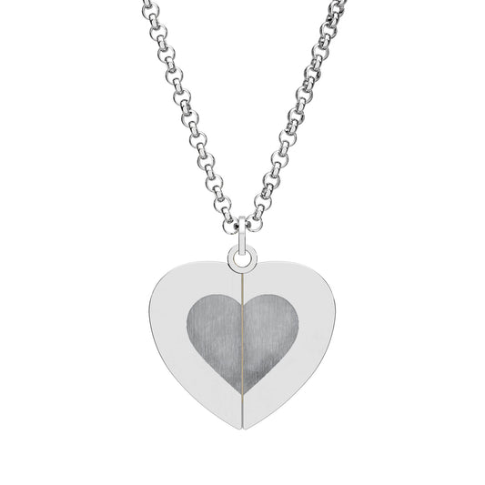 Hidden Message Heart Necklace — Engraved Secret Locket with "I LOVE YOU" Reveal
