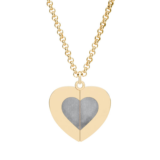 Hidden Message Heart Necklace — Engraved Secret Locket with "I LOVE YOU" Reveal