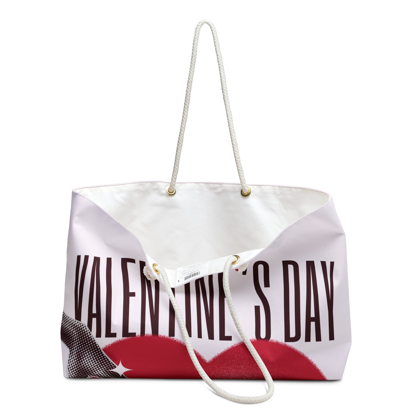 Valentine's Day Weekender Bag - 'Happy Valentine's Day' Heart Travel Tote